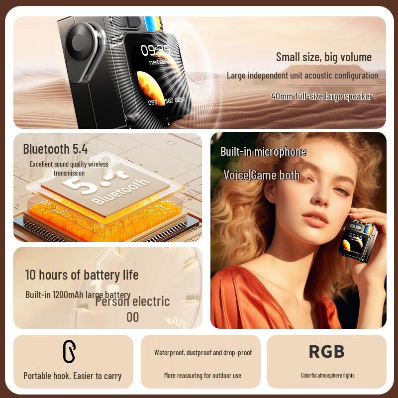 Newmine K15 Portable Bluetooth Speaker with Display