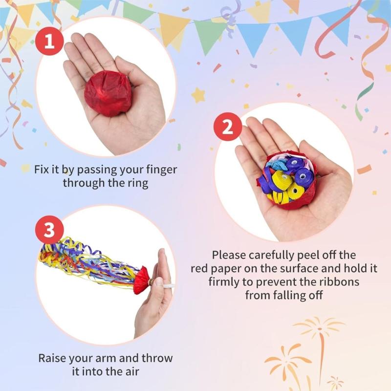 15 Colorful Paper Throw Rolls Wedding Birthday Party Supplies Safe Confetti Decorations Easy Cleanup Celebration Toss