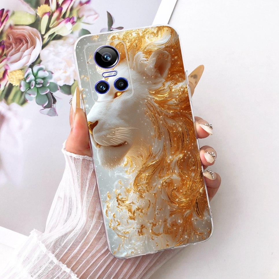 For Realme GT Neo 3 150W Neo 5 240W / Realme GT3 Phone Case Dragon Cute Cat Cartoon Pattern Casing Soft Clear Silicone Cover