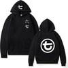 Mens Oversized Hooded Sweatshirt With Letter Print Casual Long Sleeve Pullover Fall Youth Fashion