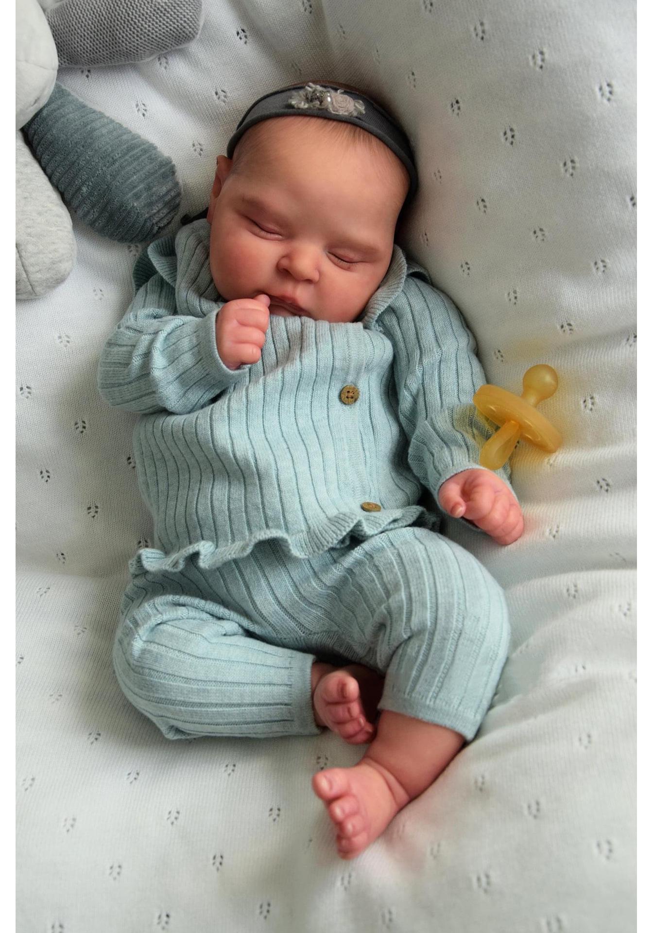 49cm Handmade Hand-painted 3D Skin Simulation Doll - Peaches Collection Full Silicone Version