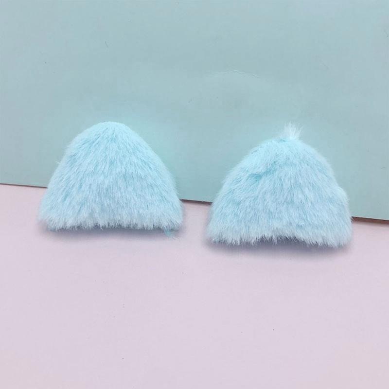 10 Pcs Handmade DIY Hair Clips Cat Ears Lovely Furry Hair Barrettes Hairpin for Creative Hair Styling Accessories