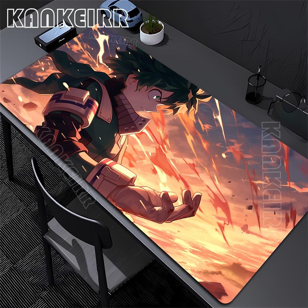 XXL Gaming Neues Großes Mauspade Academia Deku Anime My Hero Mauspade Gummi-Mausmatte Büro Anti-Rutsch-Teppich Mauspads 30x60cm