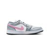 Jordan Air Jordan 1 Abrasion Resistant Low top Vintage Basketball Shoes Unisex Silver Pink 553558-152(Team500-)