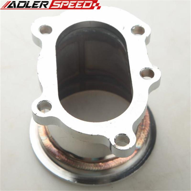 5 Bolt To 3 (76mm) ID V Band Turbo Downpipe Flange Adapter For GT25R GT28R