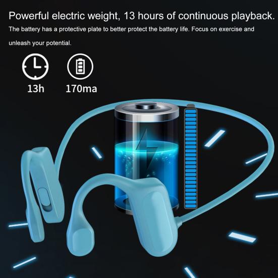 BL09 Bluetooth-compatible Earphone Waterproof Long Standby IPX5 Life Stereo Wireless Hanging-ear Bone Conduction