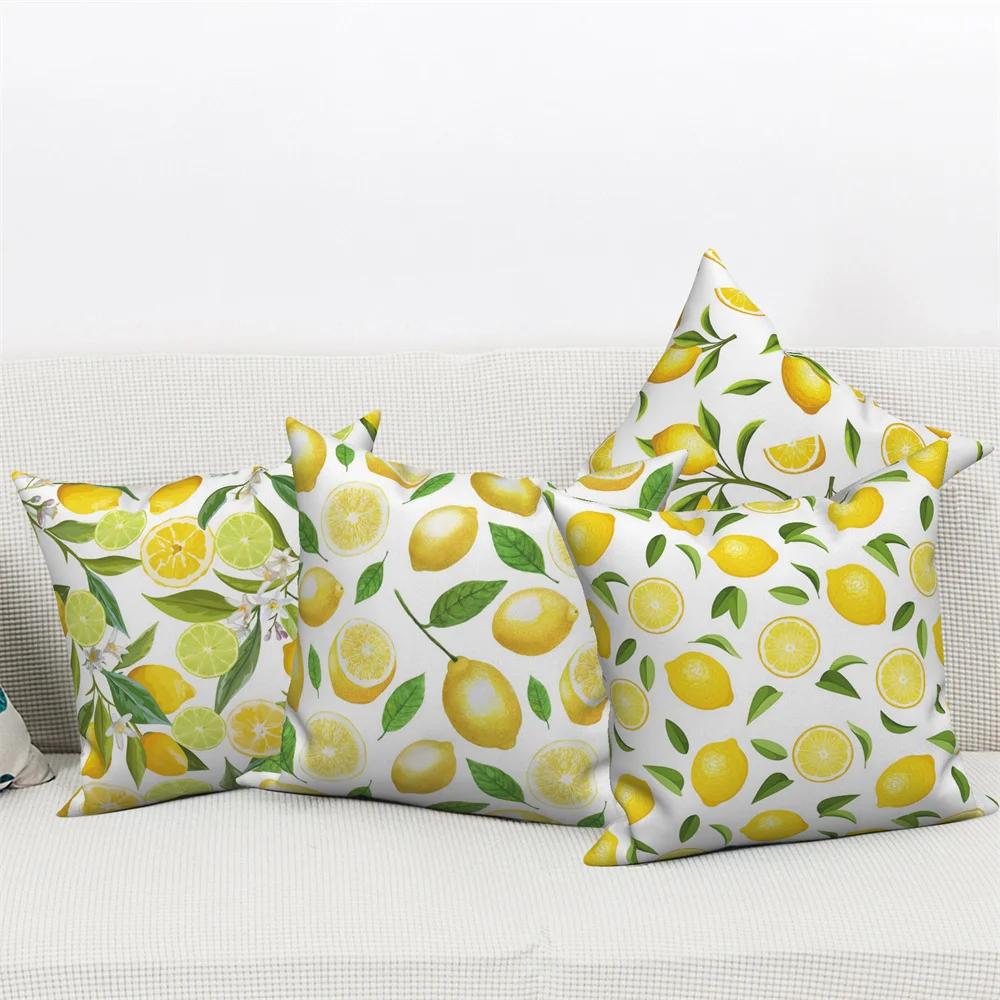 Fruit Print Pillowcase  Summer Home Decor Cushion Cover Sofa Car  Throw
