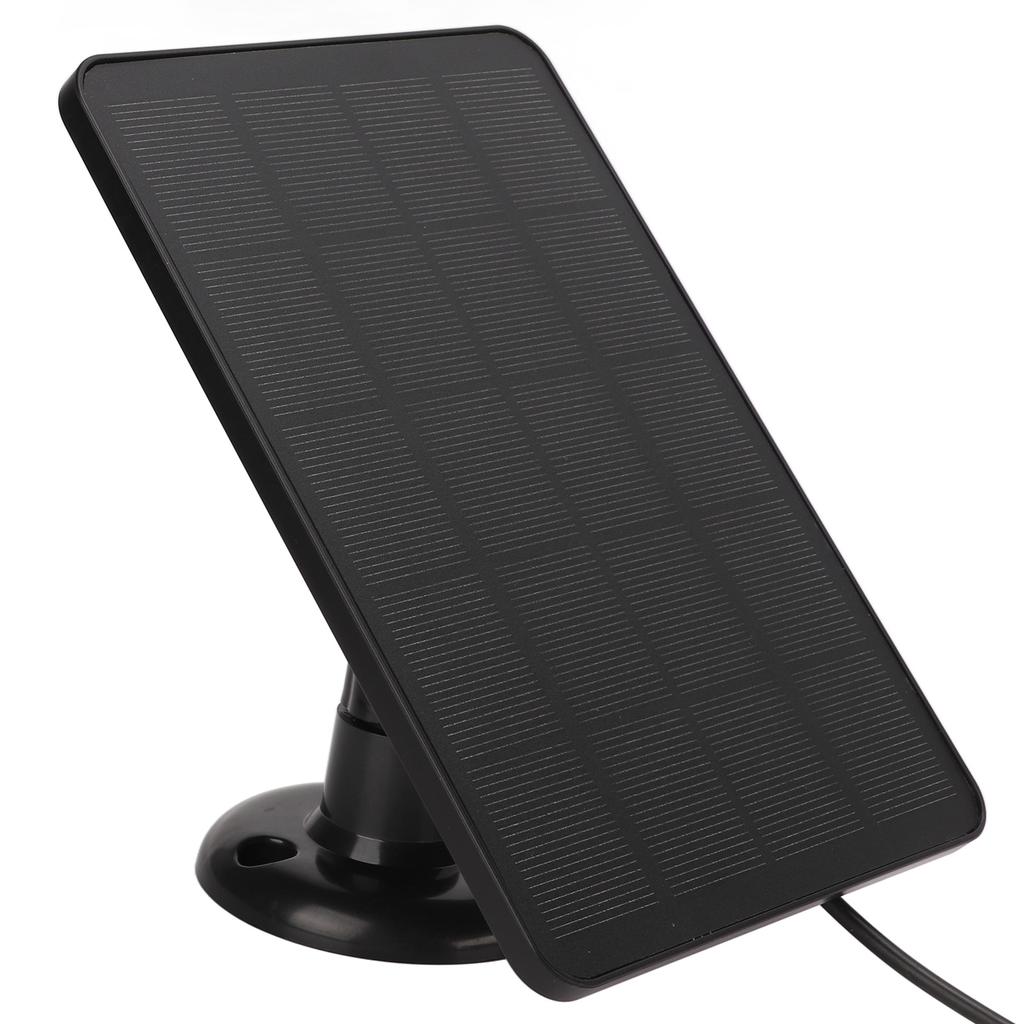 Solar Charging Panel Monocrystalline Silicon 4W 5V with Charging Cable for Outdoor Surveillance Camera