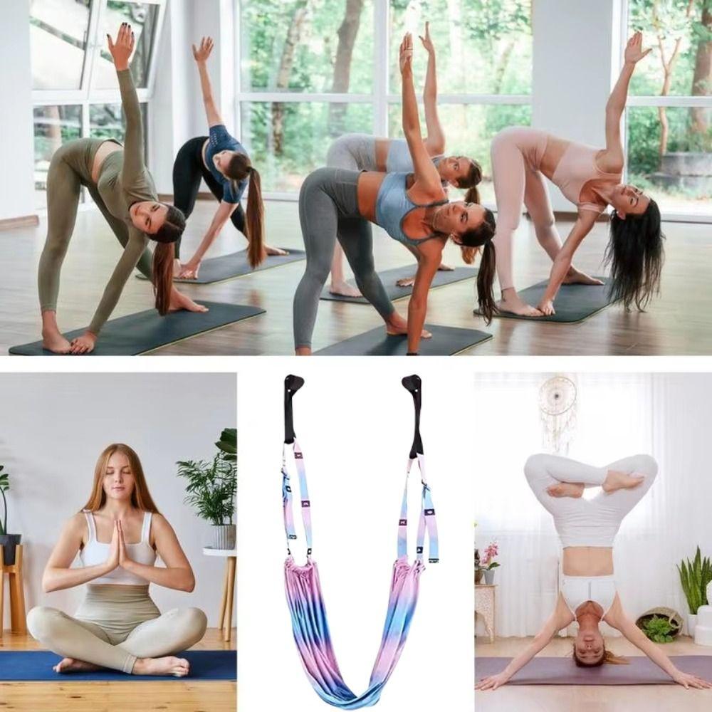 Elastic Stretch Women Aerial Yoga Strap Aerial Yoga Stretching Strap  Wall Practice