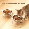 1 Stück Edelstahl Schräg Rutschfest Kippsicher Langlebig Strapazierfähig Premium Qualität Leicht zu Reinigen Haustiernapf für Katzen und Hunde