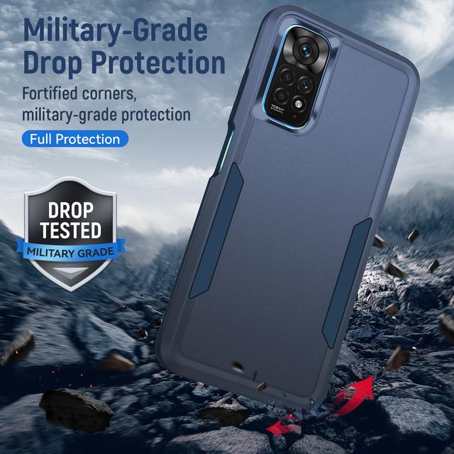 

Противоударный модный защитный чехол для Xiaomi Redmi Note 11s 11 S Note11 Note11s, противоскользящий жесткий чехол для Redmi Note 11, чехлы Redmi Note 11S 4G темно-синий