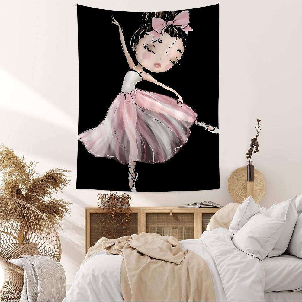 Nordic Ballet Princess Nursery Hanging Bohemian Tapestry Hanging Tarot Hippie Wall Rugs Dorm Japanese Tapestry