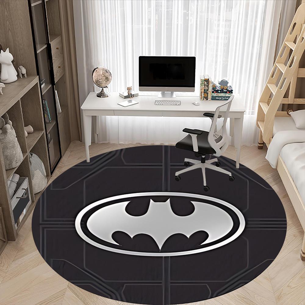 1pc Batman Office Round Area Rug, Under Office Chairs Bedroom Living Room Home Decor, Room Deco, Available In Various Sizes