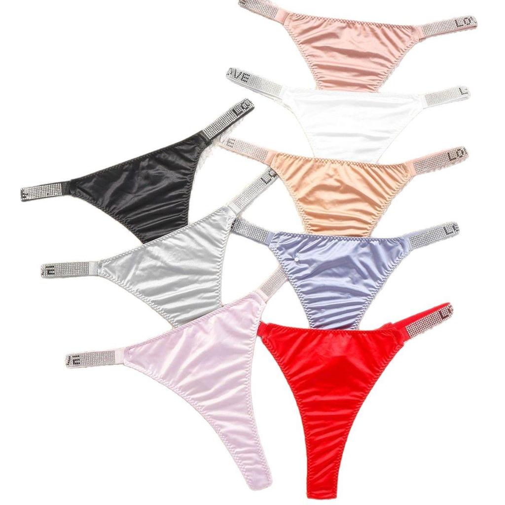 Women's Plus Size Rhinestone Sport Thong - Mid-Low Waist, Breathable Cotton Crotch, Sexy & Comfortable 442