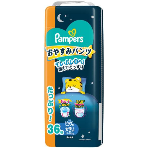 

[Размер штанов больше, чем большой] Подгузники Pampers для ночного сна (15~28 кг) 36 штук