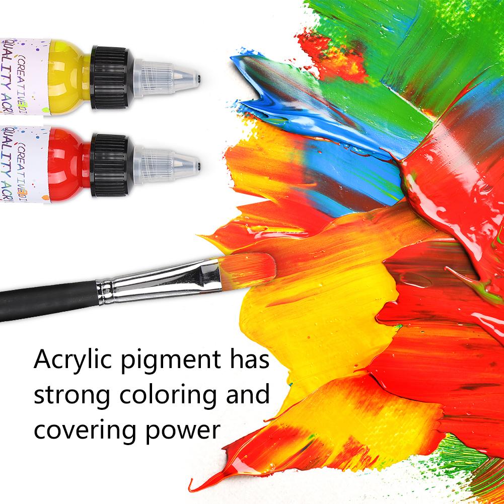 10 Colors Acrylic Pigment Frame Bracket Pen Kit Art Painting Set Accessories Supplies