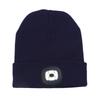Autumn and winter warm LED light knitted hat solid color men's and women's outdoor windproof luminous wool hat fashionable versatile model