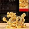 Figura de Dragón, Estilo Feng Shui, Dragón de Cinco Garras, Decoración de Interiores para Sala de Estar, Entrada, Adorno, para Atraer Riqueza y Buena Fortuna, Suerte