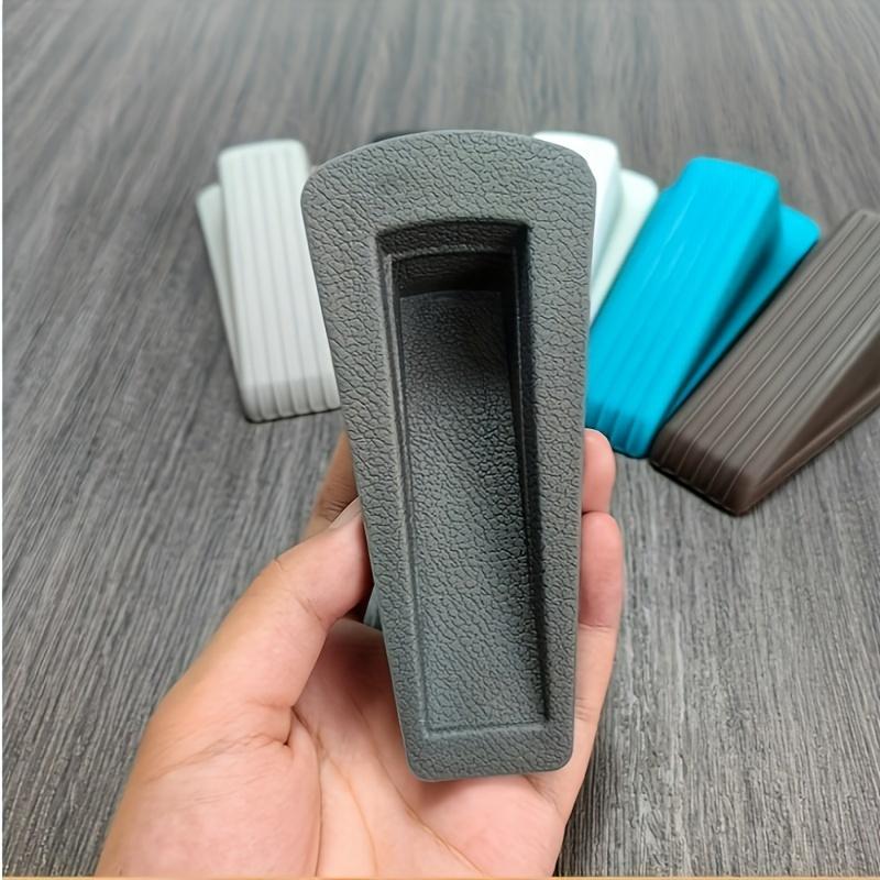 Silicone Safety Door Stopper with Metal Alloy Rubber Door Stop Wedge Works Quite Hold Heavy Doors Firmly by Non-Skid Base Grip