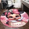 Personalized M-Minnie Round Chair Office Rug - Perfect for Mat, Office Chair & More - Ideal Gift for Birthdays and Holidays