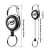 Retractable Keychain Badge Scroll Id Badge Holder Card Holder Backpack Lanyard Hiking Buckle Key Ring Retractable Tool