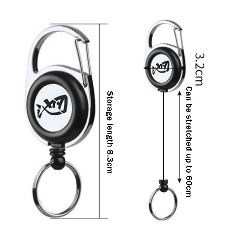 Retractable Keychain Badge Scroll Id Badge Holder Card Holder Backpack Lanyard Hiking Buckle Key Ring Retractable Tool
