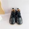 Autumn Winter Children Boots Boys Girls Short Boots Toddler Fashion Leather Shoes England Soft Bottom Boots E08142