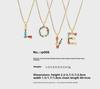Colorful Zircon Alphabet Pendant Necklace - Hip-Hop Style