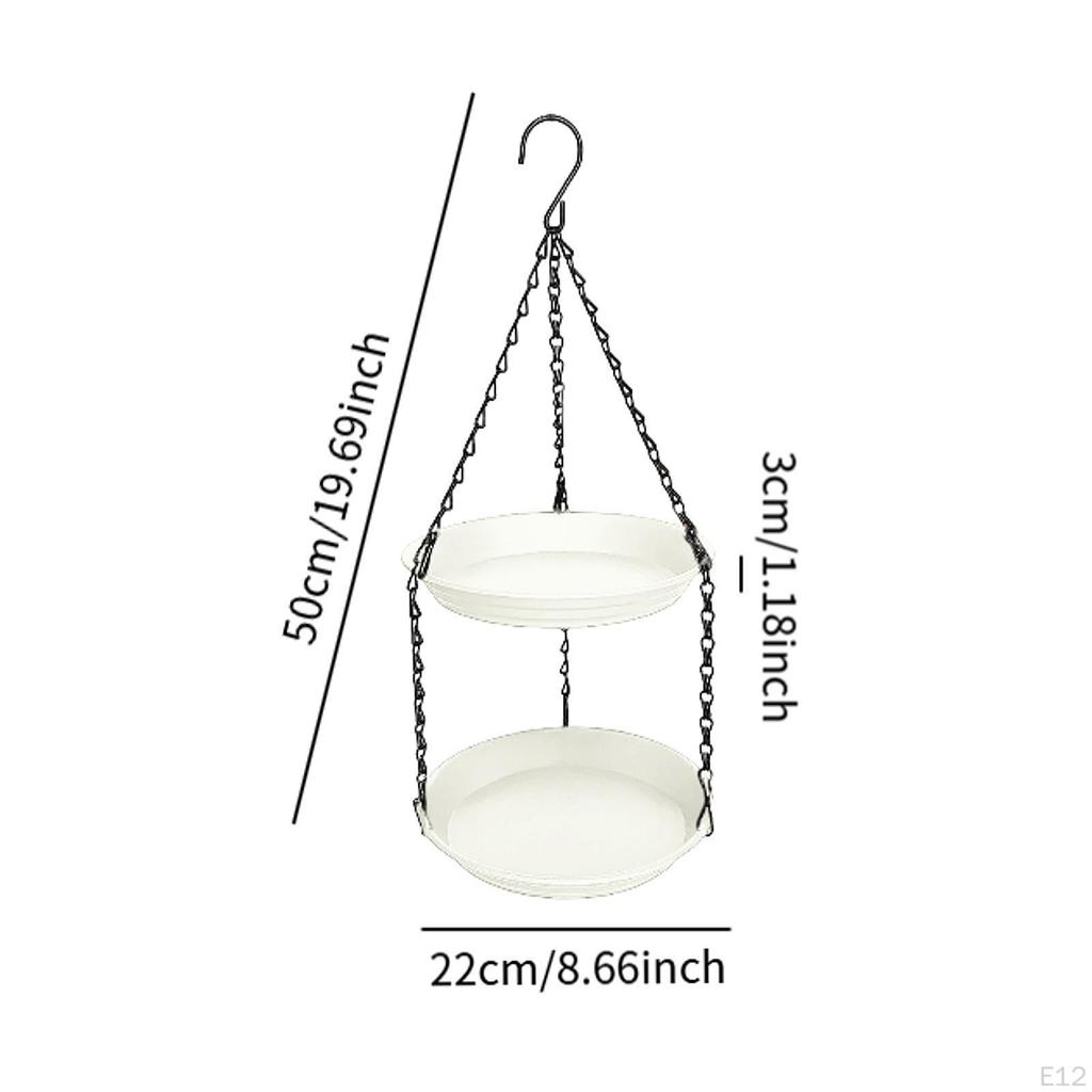 Vogelfutterröhren zum Aufhängen für Garten, Hof, Dekoration im Freien mit Doppelplatte auf der Terrasse