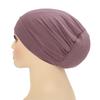2024 New Soft Elastic Muslim Fashion Hijab Undercaps Women's Headscarf Hat Chemo Hats Hair Care Solid Color Turban Bonnet