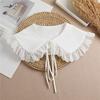 Adjustable Lace False Collar Sweet Ruffled Shawl Fashion Detachable Collar  Women Girls