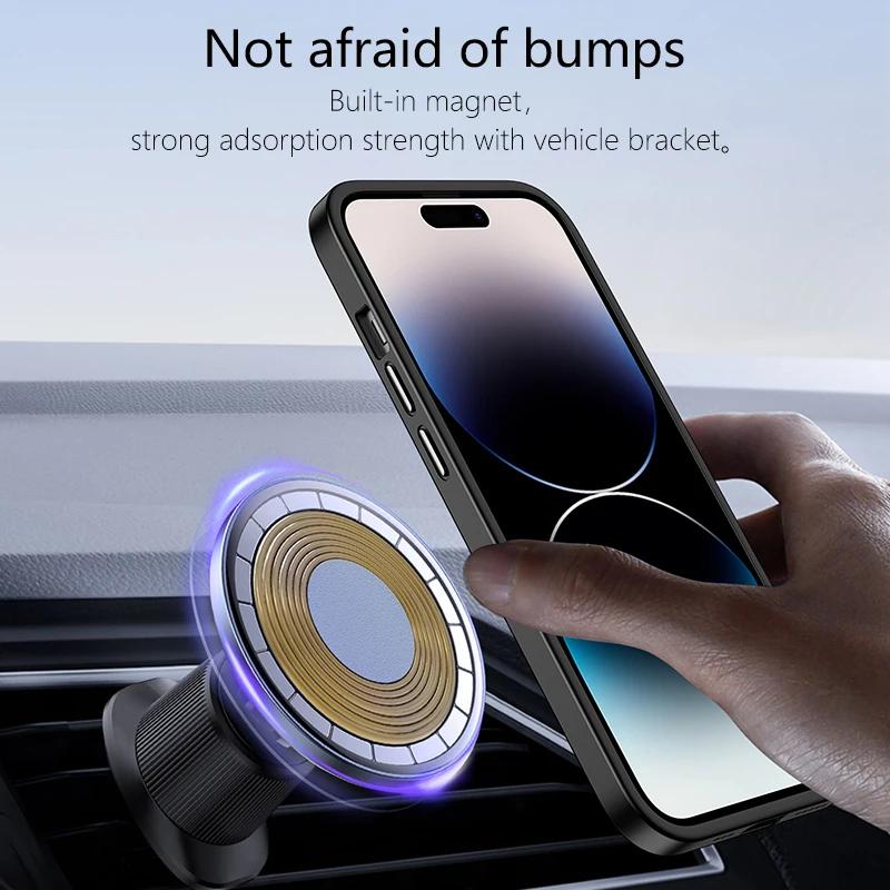 Cover Magnetico in Fibra Aramidica Kevlar Per iPhone 16promax 16 15 14 13 Pro Max 16 15 14 Plus Anti-Caduta Anti-Impronta Custodia Magsafe