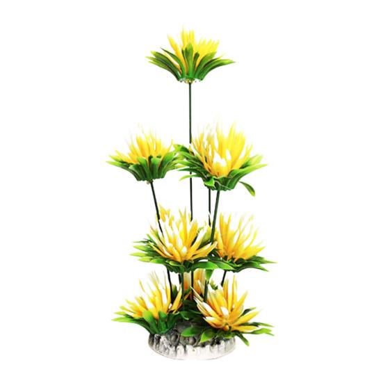 Artificial Lotus Plants Colorful Fish Tank Terrace No Fading No Pollution Realistic Easy To Clean Fish Tank Decoration