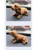 Resin Flocking Dachshund Shaking Head Car Ornament