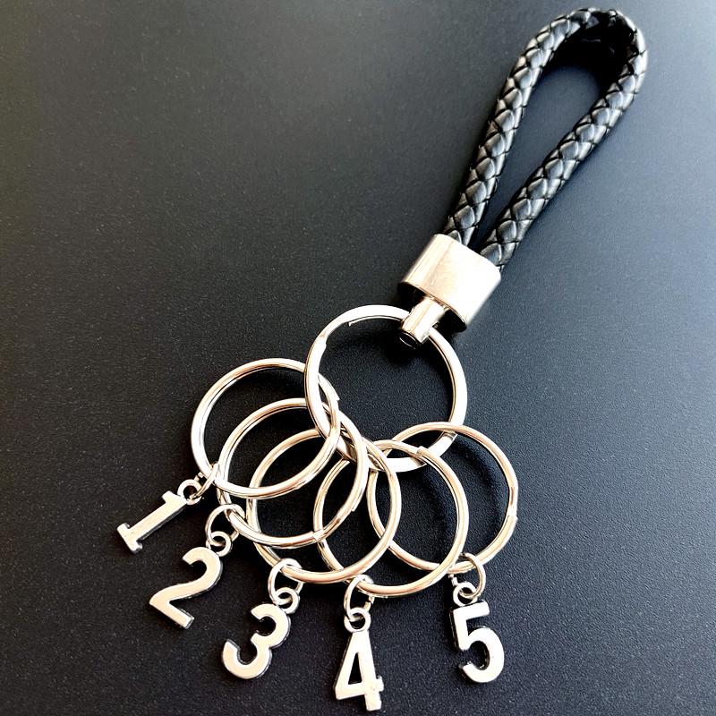 Leather Rope Digital Keychain: Versatile Keyring for Men, Women, Cars, and Hotel Rooms