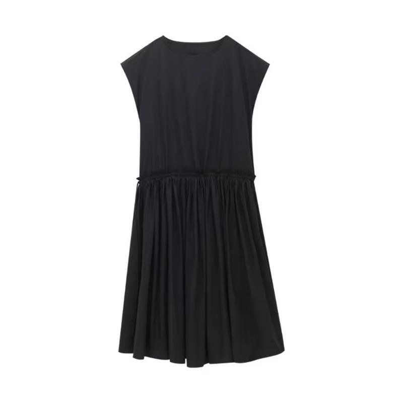 

XITAO Solid Color Drawstring Dress ZMY1331 One Size