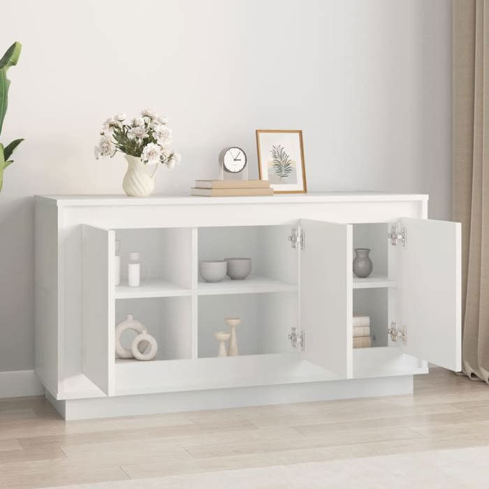 Buffet blanc 102x35x55 cm bois d'ingénierie, 102x35x55 cm-HAUSS SPOLE