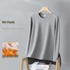 Men's Double-Sided Velvet Crew Neck Long Sleeve Warm Undershirt