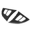 2Pcs Set Carbon Fiber Steering Wheel Frame Cover Trim Left Hand Driving Fit for E70 X5 2008 2013
