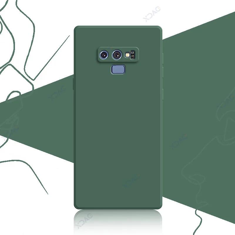 Luxury Square Liquid Silicon Cover Case for Samsung Galaxy Note 9 10 20 Plus Ultra 5G 360 Soft Phone Armor SamsungNote9