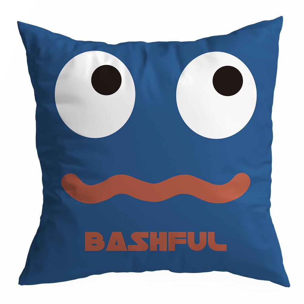 

Cartoon Emoticon Package Peach Leather Velvet Double-sided Printed Pillowcase Cute Children s Room Sofa Bedside Pillow Cushion Cover 45 * 45Cm