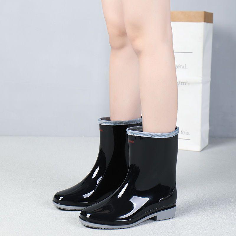 2025 New Women's Waterproof Ankle Boots All-Season Wear-Resistant Non-Slip Rain Boots for Outdoor Premium Quality Hot Sale