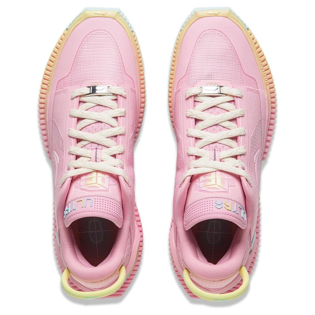 Li Ning Trendy Comfortable Non-Slip Breathable Low-Top Basketball Shoes Men Sneakers Fengxian-Pink ABFU013-2
