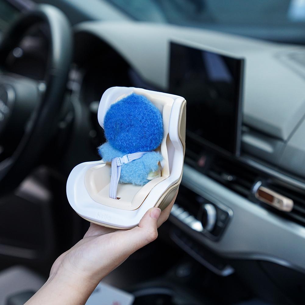 Car Doll Safety Seat 15-17Cm Doll Cartoon Seat For Labubu Model Mini Plush Safety Seat Car Interior Accessories Gifts S