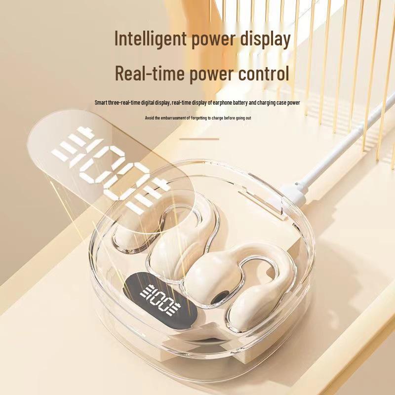 Bluetooth Bone Conduction Sports Earbuds with Digital Display