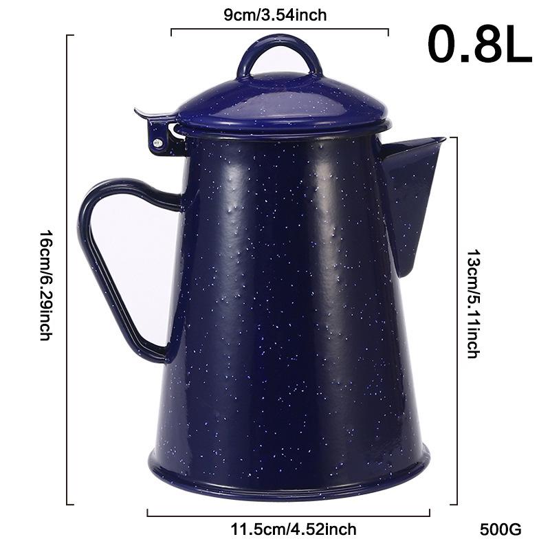 

Елегантний емальований чайник - багатоцільовий чайник і кавник з ручкою, доступні різні розміри