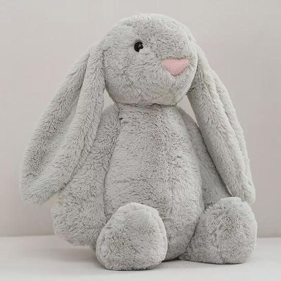 Plush Bunny Toy Huggable Stuffed Rabbit Plushie Simulation Animal Doll Home Living Room Bedroom Decoration Birthday Gift