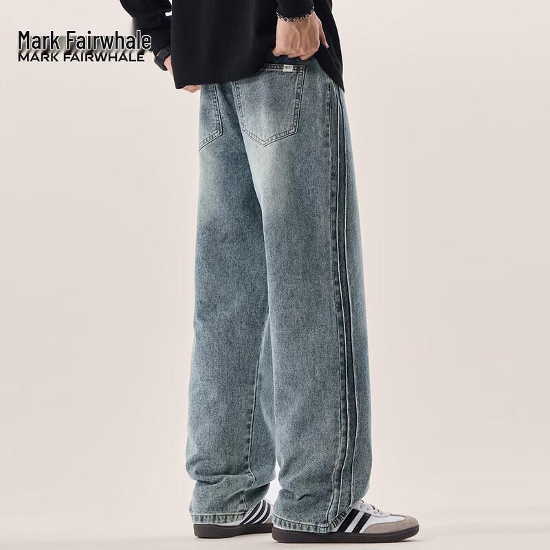 Mark Fairwhale Men's Washed Straight-Leg Jeans