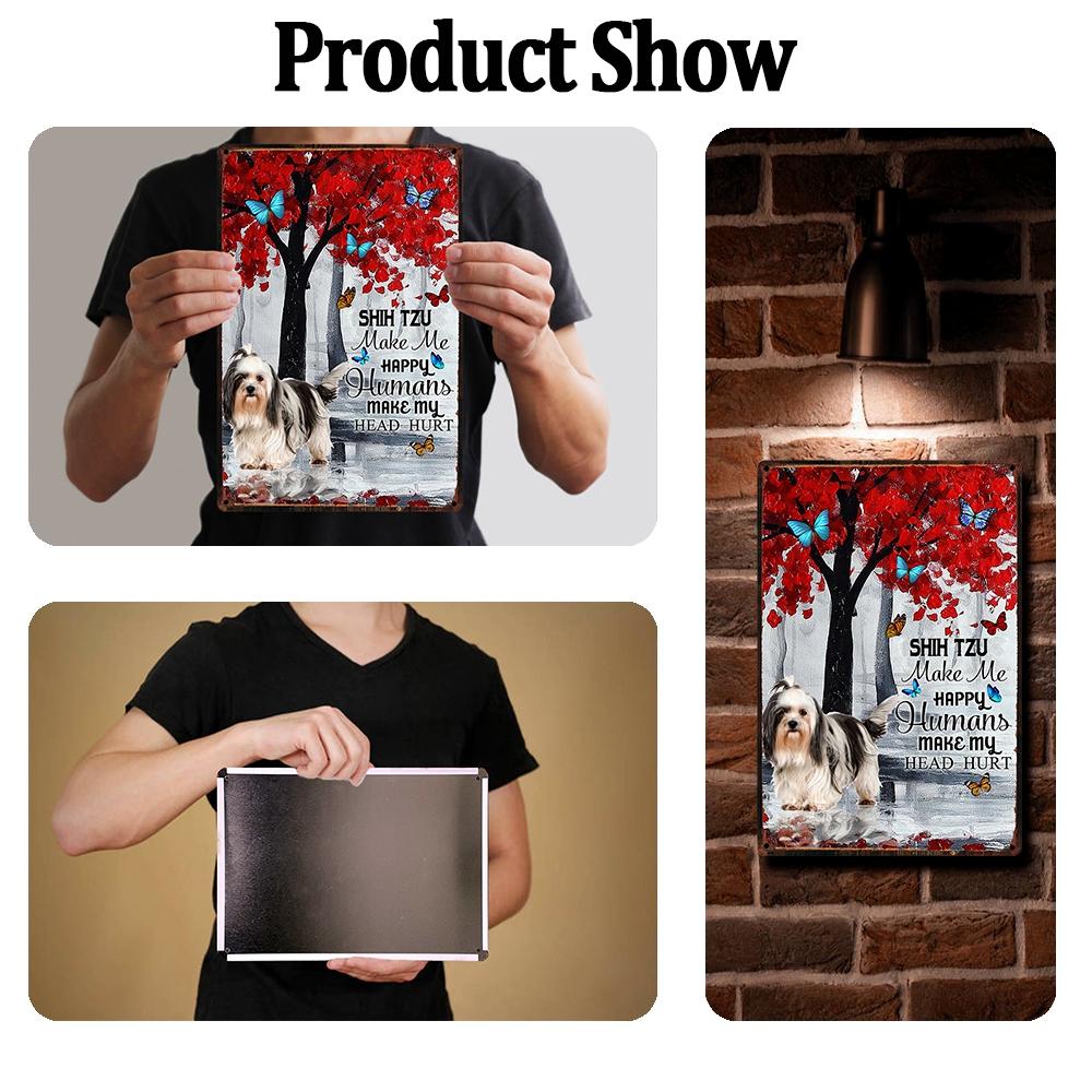 [ Wellcraft ] Pet Shih Tzu Dog You Are My Sunshine Beer Bath Shop Art Metal Tin Sign Wall Poster Iron Painting Pub D-14 20*30 CM