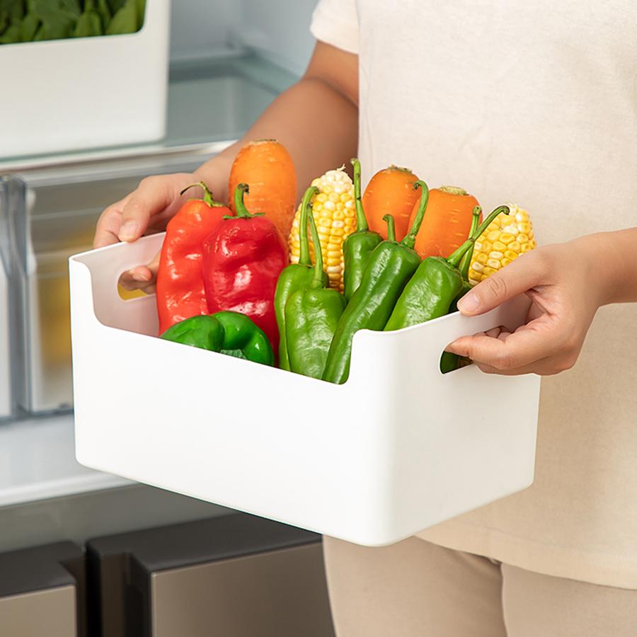 Fruit Vegetable Storage Box Kitchen Refrigerator Storage Organization Large Capacity Plastic Food Storage Container With Handle